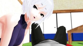 Wolfgirl loves to suck human cock【Hentai 3D】