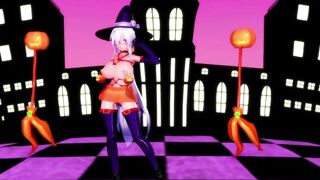 【MMD】Slut and Happy Halloween【R-18】
