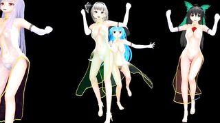 【MMD】Touhou Whimsical Mercy [Skeleton]【R-18】