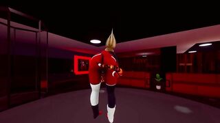 Femboy demon striptease in VR