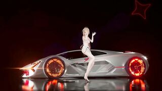 HENTAI MMD DANCE FRONT CAR 3D UNDRESS PONYTAIL LONGHAIR GREEN EYES COLOR EDIT SMIXIX ️