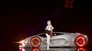 HENTAI MMD DANCE FRONT CAR 3D UNDRESS PONYTAIL LONGHAIR GREEN EYES COLOR EDIT SMIXIX ️