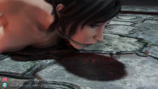 Tifa fucks Lara Croft in bondage (part of Lara's Capture [The Rope Dude])