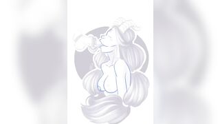 Sexy Demon Girl Hentai, Long Tongue Blowjob, OC Blowjob Animation Speedpaint, Vertical Video