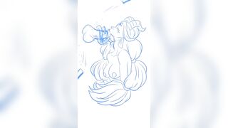 Sexy Demon Girl Hentai, Long Tongue Blowjob, OC Blowjob Animation Speedpaint, Vertical Video