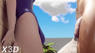 Ashe and Pharah at the Beach
