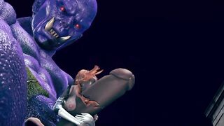 Huge monster ork fuck with beautiful girls - 3d hentai animation