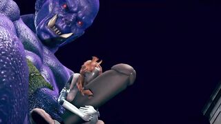 Huge monster ork fuck with beautiful girls - 3d hentai animation