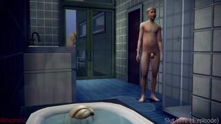 An elderly couple fucks in the kitchen. Slut Wife (1 episode)
