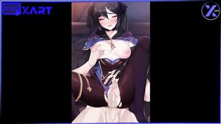 (HENTAI GAMES) Japanese woman gets fucked deep in the vagina and ends up in it