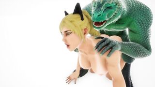 Monster Fucks Busty Blonde 3D