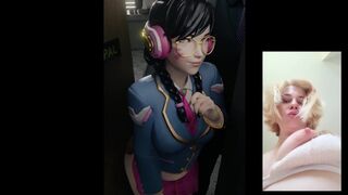 Dva gets fucked hard in the ass and she moans