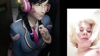 Dva gets fucked hard in the ass and she moans