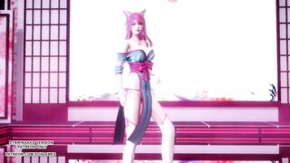 [MMD] IU - LILAC Spirit Blossom Ahri Sexy Kpop Dance League Of Legends Uncensored Hentai