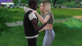 Interracial Teens Fuck in Public 3D