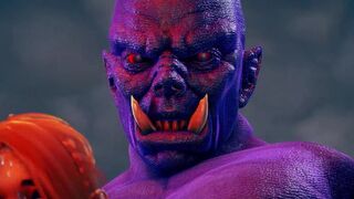 beautiful knight fuck with giant goblin