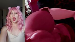 pink hair futanari fuck at the party in the ass