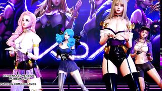[MMD] GFRIEND - Glass Bead Ahri Akali Seraphine Kaisa Gwen Hot Kpop Dance 4K 60FPS
