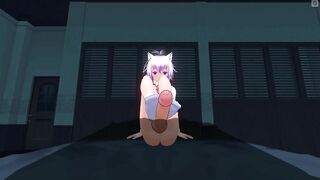 3D HENTAI Schoolgirl Footjob your Cock