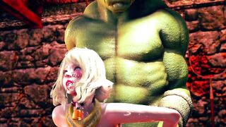 Big Monster Fuck the Pretty Tiny Pussy Woman - 3d Hentai Animation