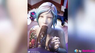 Chloe BBC Blowjob (with Sound, Loop) Life is Strange, 3d Animation