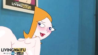 PHINEAS & FERB Adult Candace Flynn 2D Real CARTOON Big Ass ANIMATION HENTAI Riding Cosplay Porn Sex