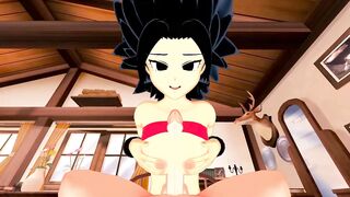 Saiyan Titty Fucks you from your POV, Swallows your Cum.