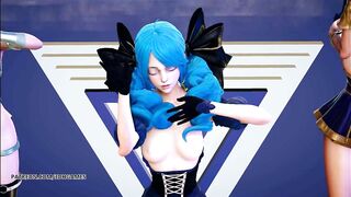[MMD] PRODUCE48 - RUMOR Seraphine Gwen Caitlyn Sexy Striptease