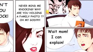 Milftoon Porn Cartoon, Stepmom Catches Boy Jerking off to her Photos