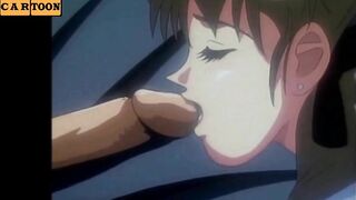 HENTAI CAR BLOWJOB Cum Swallow - Animated Girl Sucks Cock till Cum Anime Street Blowjobs POV CUMSHOT