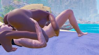 Lesbian Uncensored Animation 60 FPS | Nudis Beach