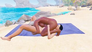 Lesbian Uncensored Animation 60 FPS | Nudis Beach