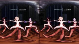 Genshin Impact - Mona, Barbara & Ganyu Sex & Dance [4k VR Uncensored Hentai MMD]