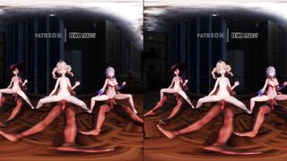 Genshin Impact - Mona, Barbara & Ganyu Sex & Dance [4k VR Uncensored Hentai MMD]