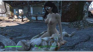 Fallout 4. Sex with a robot (synth) on the street. Sex mod