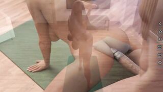 Neighbor Spreads His Landlady's Legs While Doing Yoga Dreams Of Desire