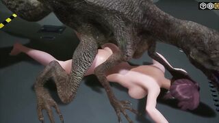 Fallen Doll Erika & Byakhee - playing with a big dick winged monster(3D Hentai Uncensored)
