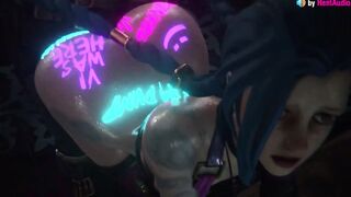 Futa Vi filled Jinx's ass with cum (League of Legends 3d animation with sound)