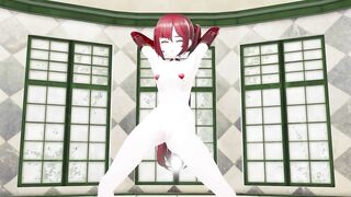 GENSHIN IMPACT MONA NUDE GHOST DANCE 3D RED HAIR COLOR EDIT SMIXIX