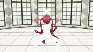 GENSHIN IMPACT MONA NUDE GHOST DANCE 3D RED HAIR COLOR EDIT SMIXIX