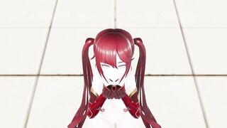 GENSHIN IMPACT MONA NUDE GHOST DANCE 3D RED HAIR COLOR EDIT SMIXIX