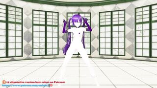 GENSHIN IMPACT MONA NUDE GHOST DANCE 3D RED HAIR COLOR EDIT SMIXIX