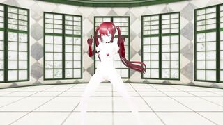 GENSHIN IMPACT MONA NUDE GHOST DANCE 3D RED HAIR COLOR EDIT SMIXIX