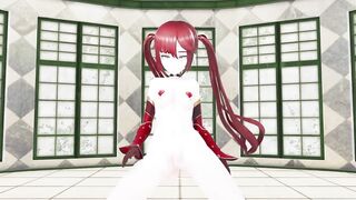GENSHIN IMPACT MONA NUDE GHOST DANCE 3D RED HAIR COLOR EDIT SMIXIX