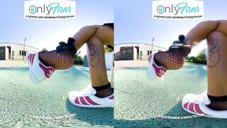 VR 3D Shoeplay Dangling Dipping Crush Girl Feet Socks Girl Shoes Virtual Reality VR Shoe Play Girl