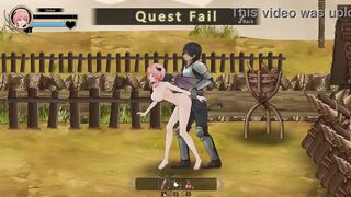 Pink haired girl having sex with soldiers in Succubus guild new hentai game video