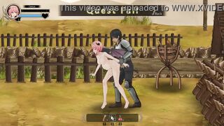 Pink haired girl having sex with soldiers in Succubus guild new hentai game video
