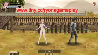 Pink haired girl having sex with soldiers in Succubus guild new hentai game video
