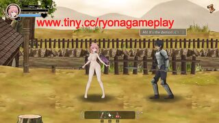 Pink haired girl having sex with soldiers in Succubus guild new hentai game video
