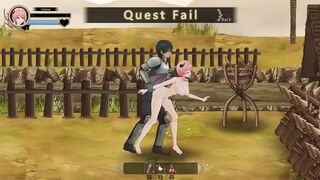 Pink haired girl having sex with soldiers in Succubus guild new hentai game video